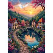 Puzzle Alipson Das Dorf am Wasser 500 Teile