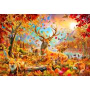 Puzzle Bluebird Tiere im Herbst 1000 Teile