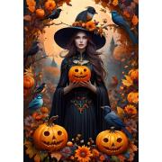 Puzzle Bluebird Halloween-Hexe 500 Teile