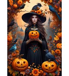 Puzzle Bluebird Halloween-Hexe 500 Teile