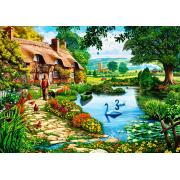 Puzzle Bluebird Hütte am See 500 Teile