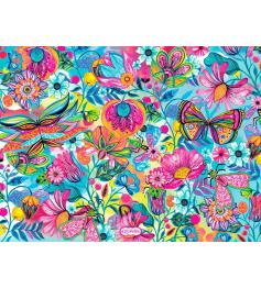 Puzzle Bluebird Blumen und Schmetterlinge 1000 Teile