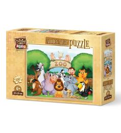 Holzpuzzle Kunstpuzzle Willkommen im Zoo 100 Teile