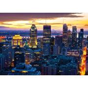 Puzzle Genießen Sie die Skyline von Montreal bei Nacht, Kanada v