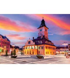 Puzzle „Genießen Sie den Rathausplatz in Brasov, Rumänien“ mit 1