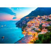 Genießen Sie Positano bei Sonnenuntergang, Italien, 1000-teilige