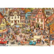 Heye Market Square Puzzle, 1000-teilige dreieckige Box