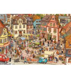 Heye Market Square Puzzle, 1000-teilige dreieckige Box