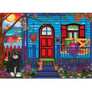 Puzzle Jacarou Mein kleines blaues Haus 1000 Teile