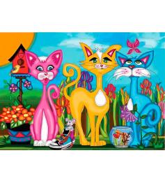 Puzzle Jacarou Rosy, Sunny und Sky 1000 Teile