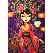 Magnolien-Geisha-Puzzle 1000 Teile