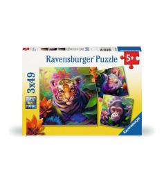 Puzzle Ravensburger Jungle Babies 3x49 Teil