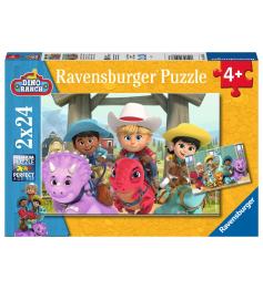 Ravensburger Dino Ranch 2x24-teiliges Puzzle