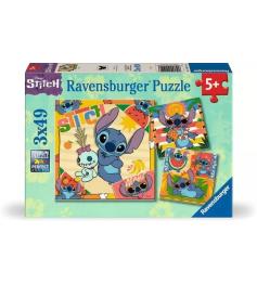 Puzzle Ravensburger Disney Stitch mit 3x49 Teilen