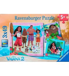 Puzzle Ravensburger Vaiana 2 mit 3x49 Teilen