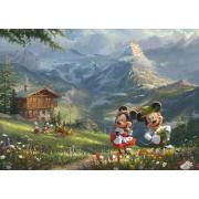 Schmidt Mickey und Minnie in den Alpen Puzzle mit 1000 Teilen